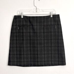 Katherine Barclay | Montreal Women’s Black Wool Plaid Pencil Skirt 10